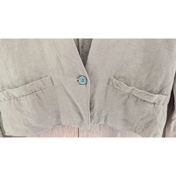 Clio 100% Linen Blazer Made in Italy Size 46Minimalist Lightweight Jacket